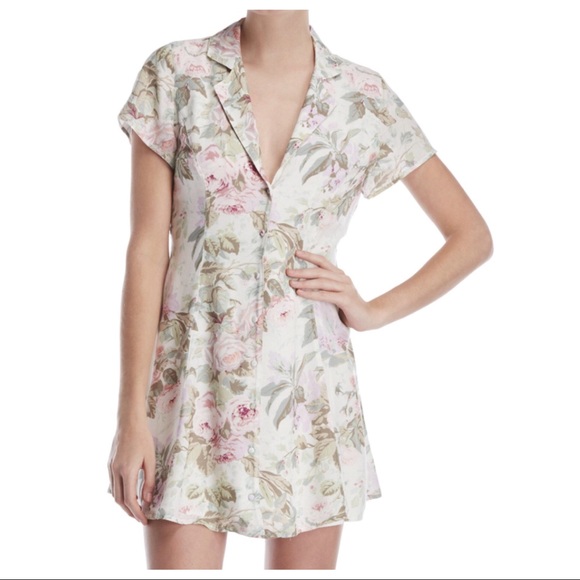 MAJORELLE V-NECK FLORAL PRINT MINI SKATER DRESS - Picture 5 of 5